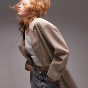 Topshop Riley Double Breasted Coat